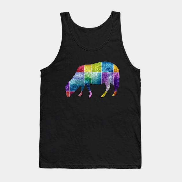 Modern geometric rainbow sheep Tank Top by Geomhectic